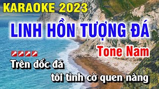 Linh Hồn Tượng Đá Karaoke Tone Nam Nhạc Sống 2023  Nguyễn Duy [upl. by Suidaht78]