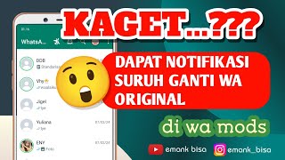 whatsapp mods sekarang muncul notifikasi segera beralih ke whatsapp resmi ini solusinya [upl. by Reeher]