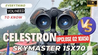 Celestron SKYMASTER 15X70 Vs Celestron UpClose G2 10X50 Binoculars  Everything You Need To Know [upl. by Ahsain831]