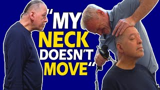 HIS NECK HASNT MOVED IN 20 YEARS 😱 HE NEEDS A CHIROPRACTOR [upl. by Lean]