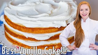 The BEST Vanilla Cake Recipe Perfect for Cakes amp Cupcakes [upl. by Sellma]