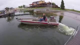 Bass Tracker Jet Boat 175HP  Water test 13 Morse [upl. by Warfeld]