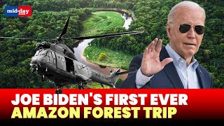 Joe Biden steps into Brazils Amazon forest making history as the first US President to visit [upl. by Enilra714]