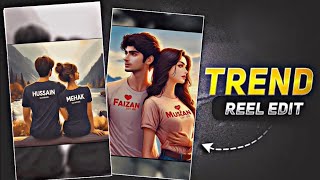 Instagram Trending Couple Custom Name on T Shirt Photo Editing  Viral Couple Name on Shirt Editing [upl. by Eelam]