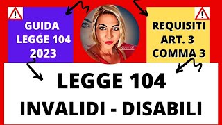 ✅ LEGGE 104 DEL 1992  ✅ LA GUIDA 2023 [upl. by Gnoud]