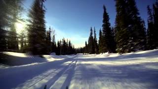 Dangerous crosscountry skiingFinnish Lapland Muonio Jerisjärvi 2014 Mustavaara [upl. by Aihgn363]