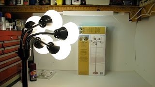 Hampton Bay Floor Lamp  Studio Light  524505 Unboxing amp Assembly [upl. by Kalle]