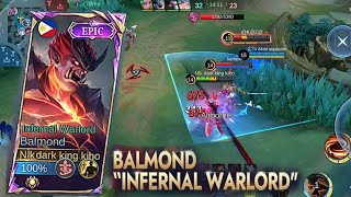 balmond inferal warlord Epic skin gameplay montage MLBB [upl. by Johna]