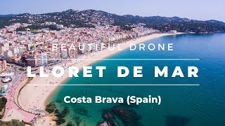 Lloret de Mar  Costa Brava Spain Beach Drone [upl. by Petes507]