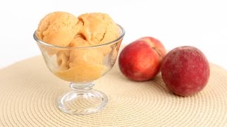 Homemade Peach Sorbet Recipe  Laura Vitale  Laura in the Kitchen Episode 809 [upl. by Assiruam566]