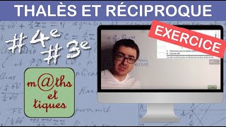 EXERCICE  Appliquer le théorème de Thalès et sa réciproque  QuatrièmeTroisième [upl. by Haonam466]