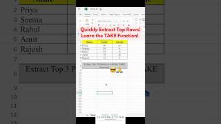 Quickly Extract Data Like a Pro Learn the Excel TAKE Function excel excelshorts [upl. by Engedus4]