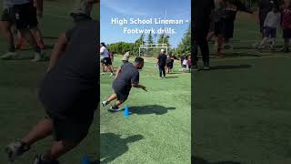 High School Lineman  Footwork drills shorts football Offensive Lineman defensive Lineman [upl. by Jay]