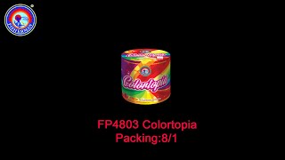 200 gram cakes fireworksCylinder Shape fountain FP4803 Colortopia FROM FISHERMAN FIREWORKS [upl. by Devaj866]