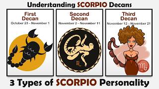 Different Types of Scorpio Personality  Understanding Scorpio Decans scorpio [upl. by Arytal]