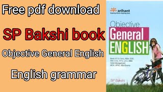 Download the free pdf bookSP Bakshi English grammar [upl. by Rosabel]