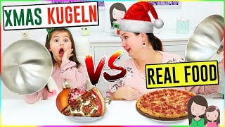 REAL FOOD vs XMAS Kugeln 😂 Alles Ava [upl. by Nitsuj]