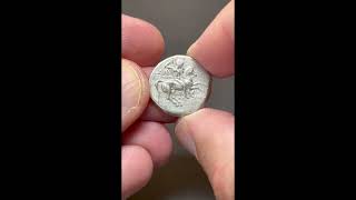 Taras Phalantos HN 1033 Date 272240 BC Silver Nomos Tarentum Calabria TARAS  PHALANTOS [upl. by Jillene]