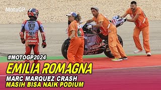 MOTOGP EMILIA ROMAGNA 2024 marc marquez crash tapi berhasil JUARA 2 [upl. by Irual]