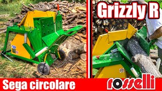 Sega circolare per legna da ardere Grizzly R versione a cavalletto  Rosselli Snc [upl. by Nyvlem93]