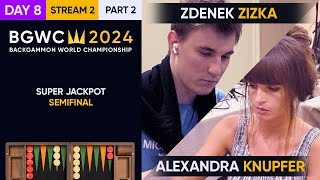 Backgammon World Championship 2024  DAY 8 Stream 2 P2  Super Jackpot Semifinals [upl. by Fawn]