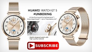 Huawei Watch GT 5 Series 41MM Gold Milanese Strap 55020DJQ GT5  2024 Best Womens SmartWatch GT5 [upl. by Rehteh]