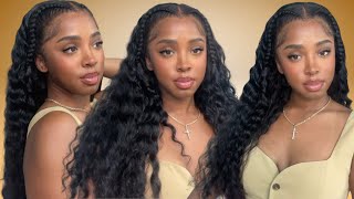 Vacation Vibes  Very Beginner Friendly Pre Styled Loose Deep Wave Wig Install  Ft Wiggins Hair [upl. by Buckingham]