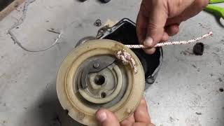 How to change pull start rope on Suzuki LT 125 [upl. by Filberte]