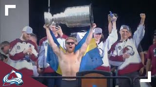 Gabriel Landeskog thanks fans teammates at Avalanche Stanley Cup rally [upl. by Lamont]