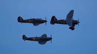 Lysander  Spitfire and Hurricane at Duxford 17th August 2024 [upl. by Mateo79]