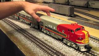 MTH Santa Fe F3 ABA Diesel Set Reviewed [upl. by Nahta48]