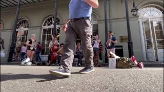 The Ohlson Family Roadshow Busking on Royal St French Quarter New Orleans [upl. by Adnamal]