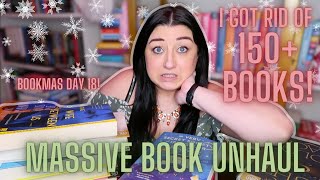 I GOT RID OF 150 BOOKS🎄📚✨  Bookmas Day 18 My first giant unhaul [upl. by Rases371]