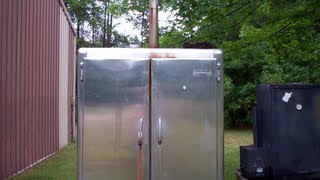 How I Converted And Old FreezerRefrigerator Into A Awesome Smoker Smoke Baby Smoke [upl. by Gwenette]