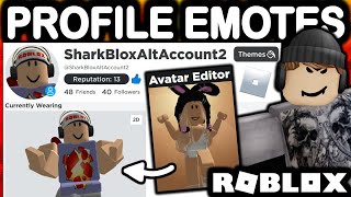 AVATAR EMOTES ON YOUR PROFILE HOW TO SET IT UP EARLY ACCESS VERSION ROBLOX [upl. by Fidelas224]