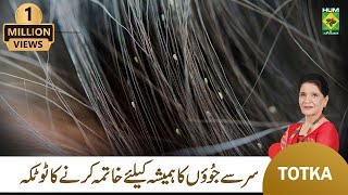 Zubaida Apa Totkay  Sar Ki Juen Khatam Karne Ka Tarika  Head Lice Removal  MasalaTv [upl. by Olivann]