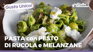 PASTA con PESTO di RUCOLA MELANZANE e STRACCIATELLA – VELOCE E SUPER GUSTOSA 😍🌱🍆 [upl. by Sulecram430]