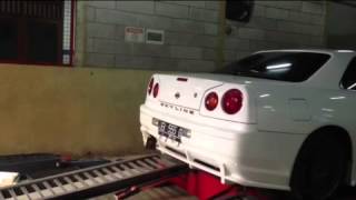 Dyno tune Haltech PS2000  Nissan Skyline Neo RWD RB25DET [upl. by Aimit]