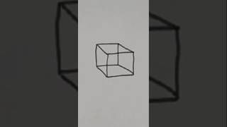 3d square drawing easy art trending viralvideo [upl. by Arst274]