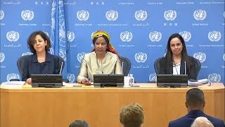 UN Women on quotGender Equality in the 2030 Agendaquot  Press Conference 14 February 2018 [upl. by Amabel297]