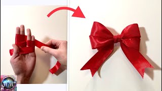 einfache Schleife binden zum Geschenke einpacken  DIY Geschenkschleife selber basteln  simple bow [upl. by Sybilla]