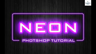 Neon Light Effect Photoshop Tutorial  Photoshop Tutorial photoshop tutorial neoneffect video [upl. by Elag94]