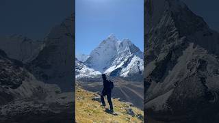 Mt Amadablam view from Dingbuche 4410m everestnepal mountains viralshorts [upl. by Laoj721]