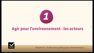 SES cours de Tle  agir pour lenvironnement les acteurs [upl. by Tiffi766]