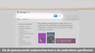 SpringerLink Tutorial 02 Finding Journal Articles or Book Chapters Dutch subtitles [upl. by Damien]