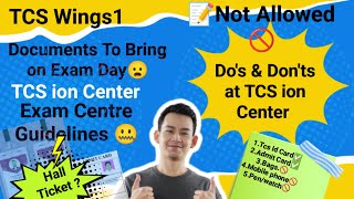 Documents to Bring at TCS ion Center on Exam Day  Dont Forget tcs wings1 exam ioncentre [upl. by Haletta]