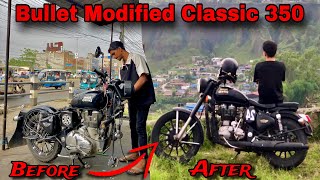 Bullet Classic 350 Full Modified in Nepal  Bullet Modified🔥thelordofmodification [upl. by Sudoeht545]