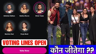 Top 5 finalists of bigg boss ott 2 Fans ke liye shuru hui voting koun jeetega bigg boss ott 2 [upl. by Pincas964]