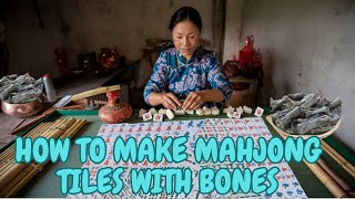 mahjong how its made with cow bones in China [upl. by Allenod449]