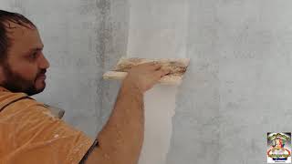 كيفيه تعليم سحب المعجون للمبتدئينHow to put putty on the wall [upl. by Ataliah]